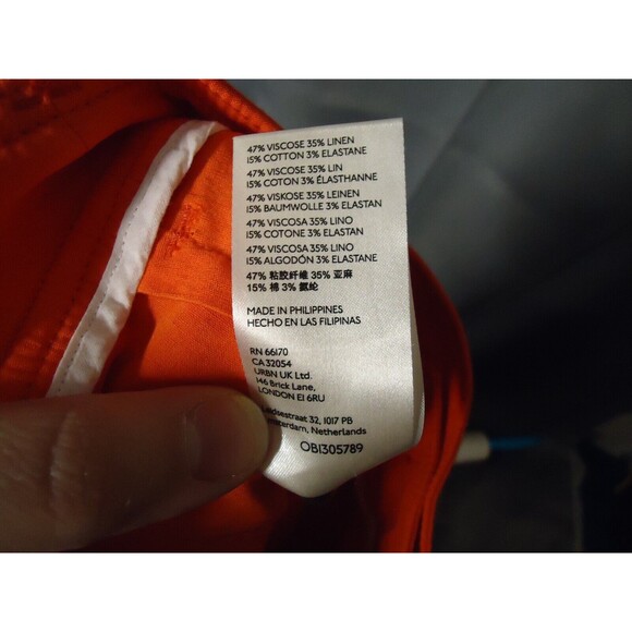 Maeve Cropped Wide-Leg Pants Womens Size 0 Bright Orange RN66170 Msrp $118 New - Picture 7 of 11